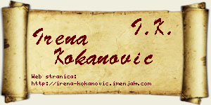 Irena Kokanović vizit kartica